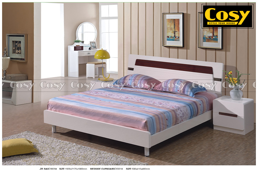 Giường ngủ gỗ công nghiệp đơn giản màu sáng AmiA GN127