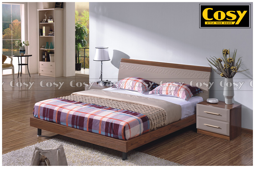 Giường ngủ gỗ công nghiệp đẹp kiểu dáng đơn giản AmiA GN152